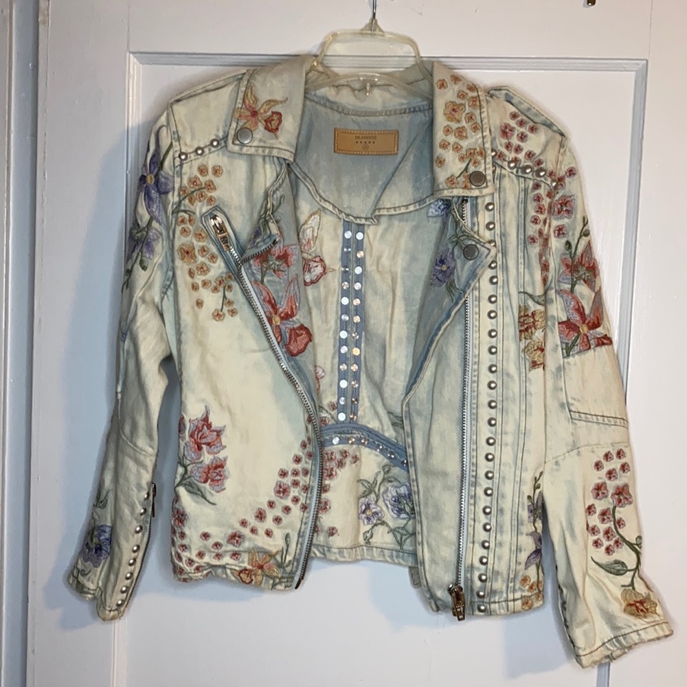 Embroidered jean jacket